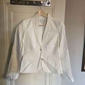 Banana Republic women's white Linen blazer